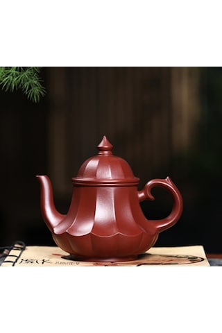 Yaratıcılık Çay Tencere Mor Kil Demlik Ham Cevheri Dahongpao Pagoda Şekli Su Isıtıcısı El Yapımı Çay Seti Çaydanlıklar Altın - Beyaz