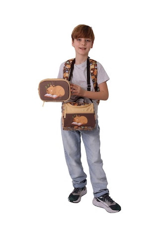 Kaukko Kids Clever Kahverengi Renk Erkek Çocuk Üçlü İlkokul Okul Çantası Seti/takımı - Setkk-l5384d