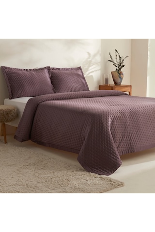 Karaca Home Alice Çift Kişilik Yatak Örtüsü Seti Mürdüm
