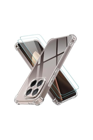 Psr Aksesuar Xiaomi Uyumlu Anti-shock Sert Çerçeveli Koruyucu Kılıf + Temperli Cam Ekran Koruyucu Seti Xiaomi 15t Pro 5g