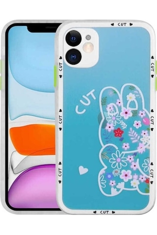 Apple Uyumlu iPhone 11 Kılıf Kamera Korumalı Desenli Sert Zore Hess Kapak NO2