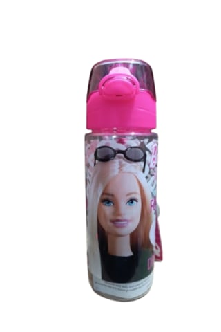 Wiggle 3410 Barbie Tritan Matara 500 Ml, Kapak Kilitli,pipetli Lisanslı Üründür. Koyu Pembe