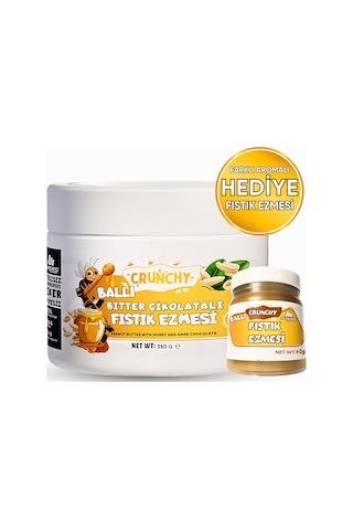 Mustang Nutrition Ballı Bitter Çikolatalı Crunchy Fıstık Ezmesi 350 Gr 25,08 Gr Protein + 40 Gr Fıstık Ezmesi Hediyeli