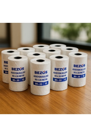 Bezos 80x20 Mm Adisyon Termal Rulo 10 Paket 100 Adet Nxrlvng