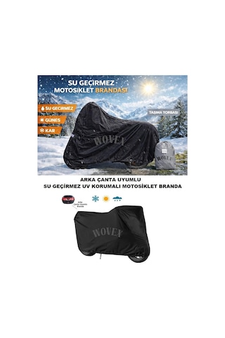 Vespa Gts 300 Super Motosiklet Brandası Topcase Uyumlu Su Geçirmez Branda,örtü,siyah