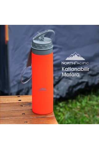 Silikon North Pacıfıc Katlanabilir Matara 26 Cm