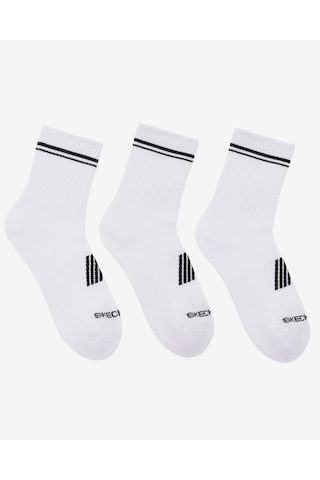 Skechers Wo1/2 Terry Low Crew - 3'lü Paket Kadın Çorap Kadın Beyaz Çorap S600187-100