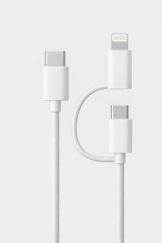 "3'ü 1 Arada Hızlı Şarj Kablosu - Type-c & Lightning"
