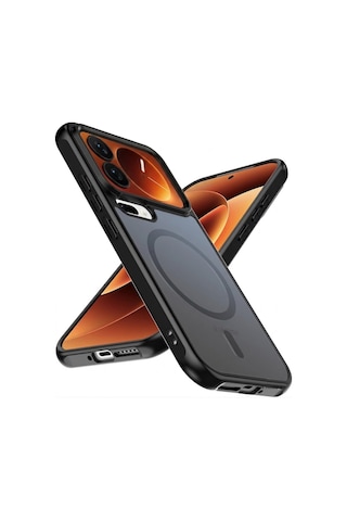 Xiaomi 17 Pro Max Uyumlu Kılıf Kamera Çevresi Korumalı Mat Siyah Magsafe Şarj Destekli