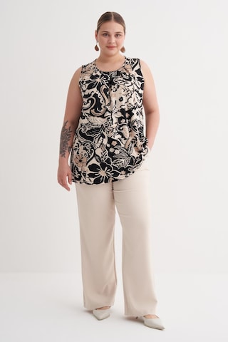 Pile Detaylı Örme Bluz-6236 Siyah