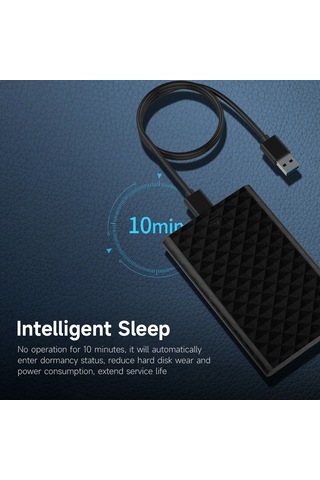 Skycity Lenovo S-02 2.5" Sata Dış Hdd Kutusu, Usb3.0 5gbps Hızlı Aktarım, Uasp Ve Trım Desteği, Araçsız Kurulum, Windows/mac/linux Uyumlu