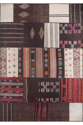 Jazz Patchwork Desenli Dokuma Taban Dekoratif Renkli Halı (Al 45)