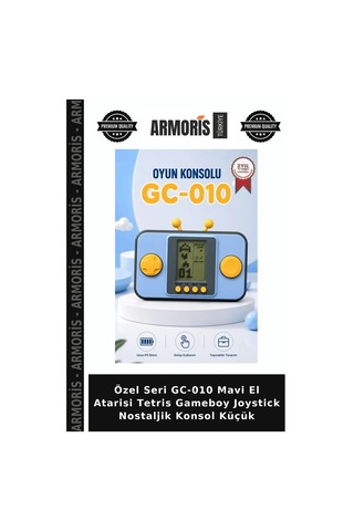 Özel Seri Gc-010 Mavi El Atarisi Tetris Gameboy Joystick Nostaljik Konsol Küçük