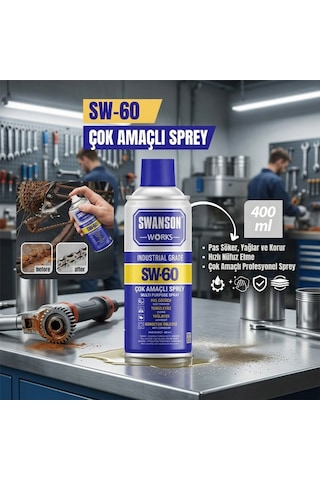Swanson Works Sw-60 Çok Amaçlı Yağlayıcı Sprey - 400 Ml- 24'li Paket diğer
