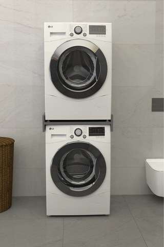 Solvo Banyo Dolabı Çamaşır Ve Kurutma Makinesi Dolabı Antrasit Gri