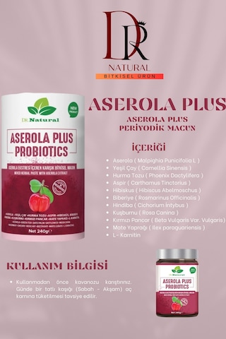 Dr. Natural Aserola Plus Aserola Eki İçeren Karışık Bitkisel Macun 240 G