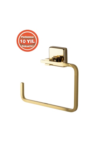 Çelik Banyo Paslanmaz Pirinç Kumru Kare Havluluk Altın 10 Yıl Garantili Gold