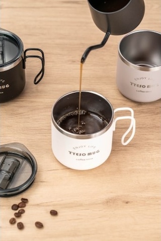 Tyeso Fiery Mug Vakumlu Paslanmaz Çelik Termal Kapaklı 350 ML