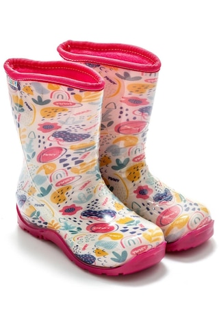 Twigy Nn0607 Yağmur Pembe Çocuk Çizme Kırmızı