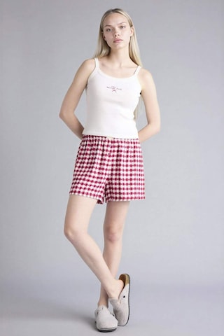 Defacto Kareli Şort Pijama Altı G7995ax26spbr205 Bordo-br205