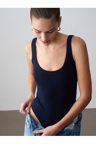 Dilvin 21053 Askılı Bodysuit-k.lacivert