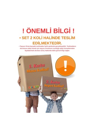 Miracle 3d Çocuk Çalışma Masası 90x45 Cm 3 Sepetli Çocuk Çalışma Masası Sandalye Yoktur Beyaz