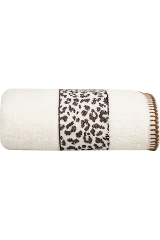 Mudo Home Penelope Leopar Yüz Havlusu 50x80 Beyaz