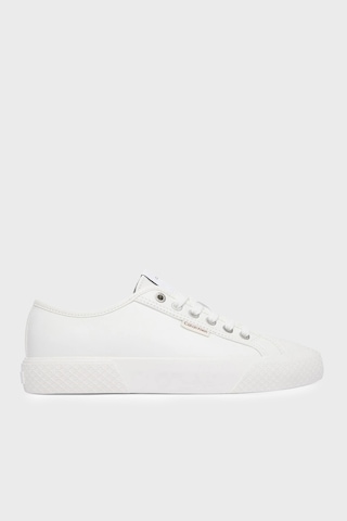 Calvin Klein Deri Logolu Sneaker Ayakkabı Hw0hw030770k4 Bayan Ayakkabı Hw0hw03077 0k4 Beyaz