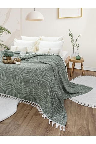 Battaniye Pamuk Riona 180x200 Cm Yeşil