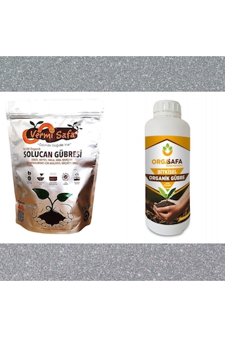 2 KG Katı Vermisafa Solucan Gübresi + 1L Orgasafa Organik Bitkisel Sıvı Gübre