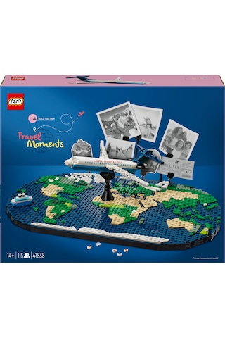 LEGO® Seyahat Anıları 41838 - Seyahat Etmeyi Seven Aileler İçin Dünya Haritası İçeren Yaratıcı Oyuncak Yapım Seti (1231 Parça)