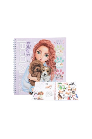 Top Model Köpek Boyama Kitabı Çok Renkli