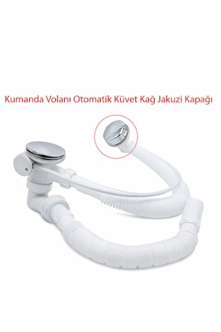 Ayrıntıshop Küvet Tromplemi Kapağı Kumanda Volanı Otomatik Küvet Jakuzi Kapağı 1 Adet Krom