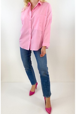 Modaonna Kadın Pembe Boyfriend Gömlek Pembe