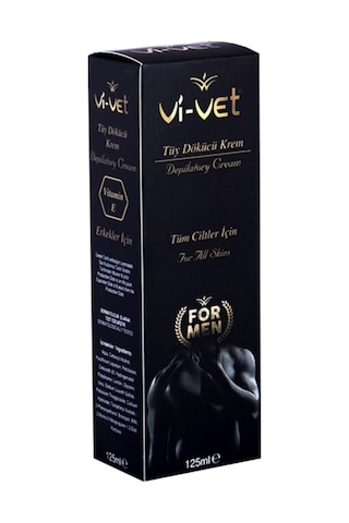 Vi-Vet For Men Tüm Ciltler için Erkek Tüy Dökücü Krem 125 ML x 3