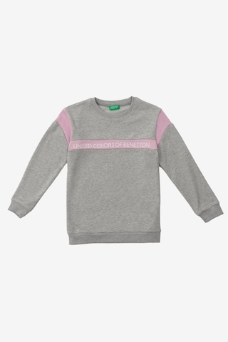 United Colors Of Benetton Kız Çocuk Gri Sweatshirt Gri