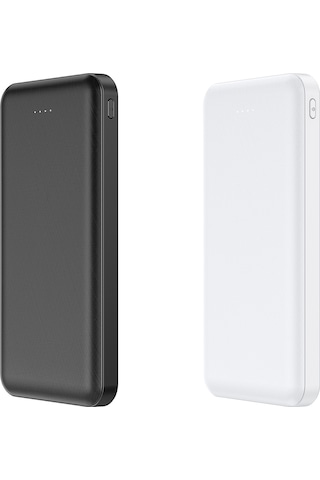 Hızlı Şarj Destekli 10000 Mah Powerbank Akıllı Koruma, Micro Ve Çift Usb, Led Durum Göstergesi Siyah Siyah