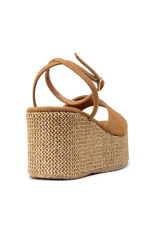 Deery Kadın Taba Renkli Platform Sandalet - Rd814ztbac01 Taba
