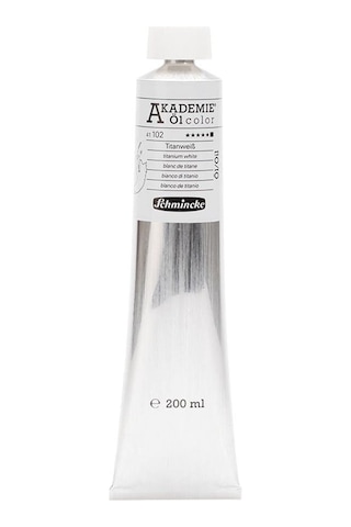 Schmincke Akademie Öl Color Yağlı Boya 200 Ml Seri 1 102 Titanium White Karışık, Çok Renkli