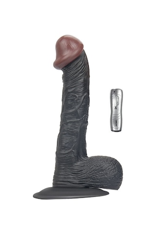 River World Suni Pe Nis Vibratör Siyahi Titreşimli Tam Realistik 19,5 Cm