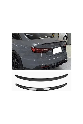Audi A4 B9 S4 Bagaj Üstü Spoiler Parlak Siyah Spoyler Plastik İthal 2018+