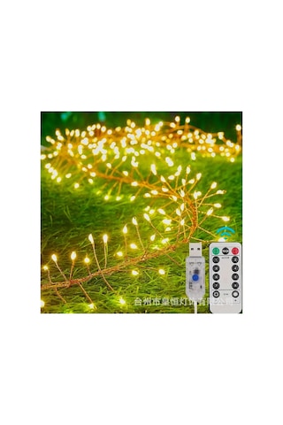 6m 200 Led Gün Işığı Uzaktan Kumandalı 8 Modlu Usb'li - Led Işık Çok Renkli