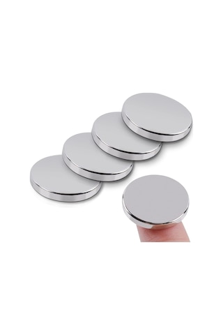 2 Adet Çap 20mm X Kalınlık 2mm Süper Güçlü Yuvarlak Neodyum Mıknatıs Magnet