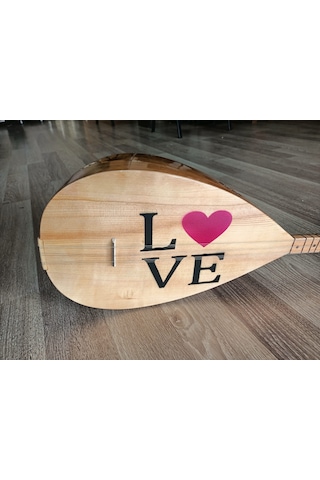 BAĞLAMA 'LOVE' İŞLEMELİ , UZUN SAP BAĞLAMA TAM SET