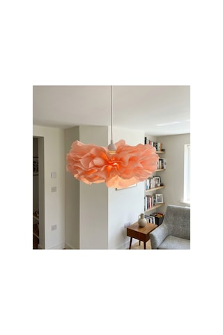 Şeftali Renk 30 Cm Midi Boy Çiçek Avize El Yapımı Dekoratif Modern Minimalist Tasarım Beyaz Şeftali Renk 30 Cm Midi Boy Çiçek Avize El Yapımı Dekoratif Modern Minimalist Tasarım Beyaz
