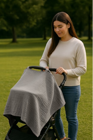 2 Katlı Balenli Müslin Emzirme Önlüğü - Emöngri