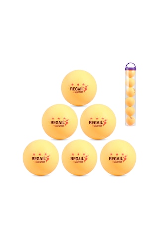 Ranyeek 6 Adet Sarı 40mm Üç Yıldızlı Tenis Topu - İyi Zıplama, Spor Kulüpleri Ve Robot Antrenmanı İçin