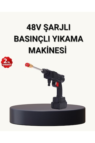 Taşınabilir Basınçlı Yıkama Makinesi - 5m Hortumlu, Köpük Şişeli, 48v Güçlü
