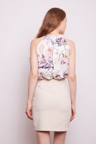 Yüksek Bel Anvelop Kruvaze Pamuklu Likralı Kumaş Kalem Ofis Etek- (544112306)