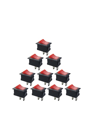 10 Adet - On-Off Anahtar Kırmızı, Kcd1-101, Mini Aç Kapa Anahtar N11.468 10 Adet - On-Off Anahtar Kırmızı, Kcd1-101, Mini Aç Kapa Anahtar N11.468